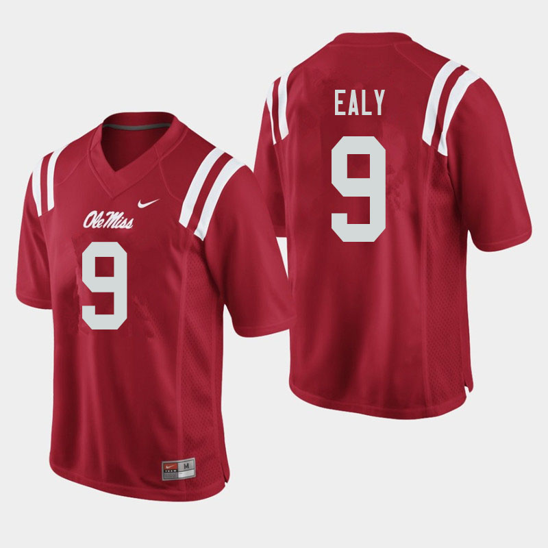Jerrion Ealy Ole Miss Rebels NCAA Men's Red #9 Stitched Limited College Football Jersey DXL2758NB